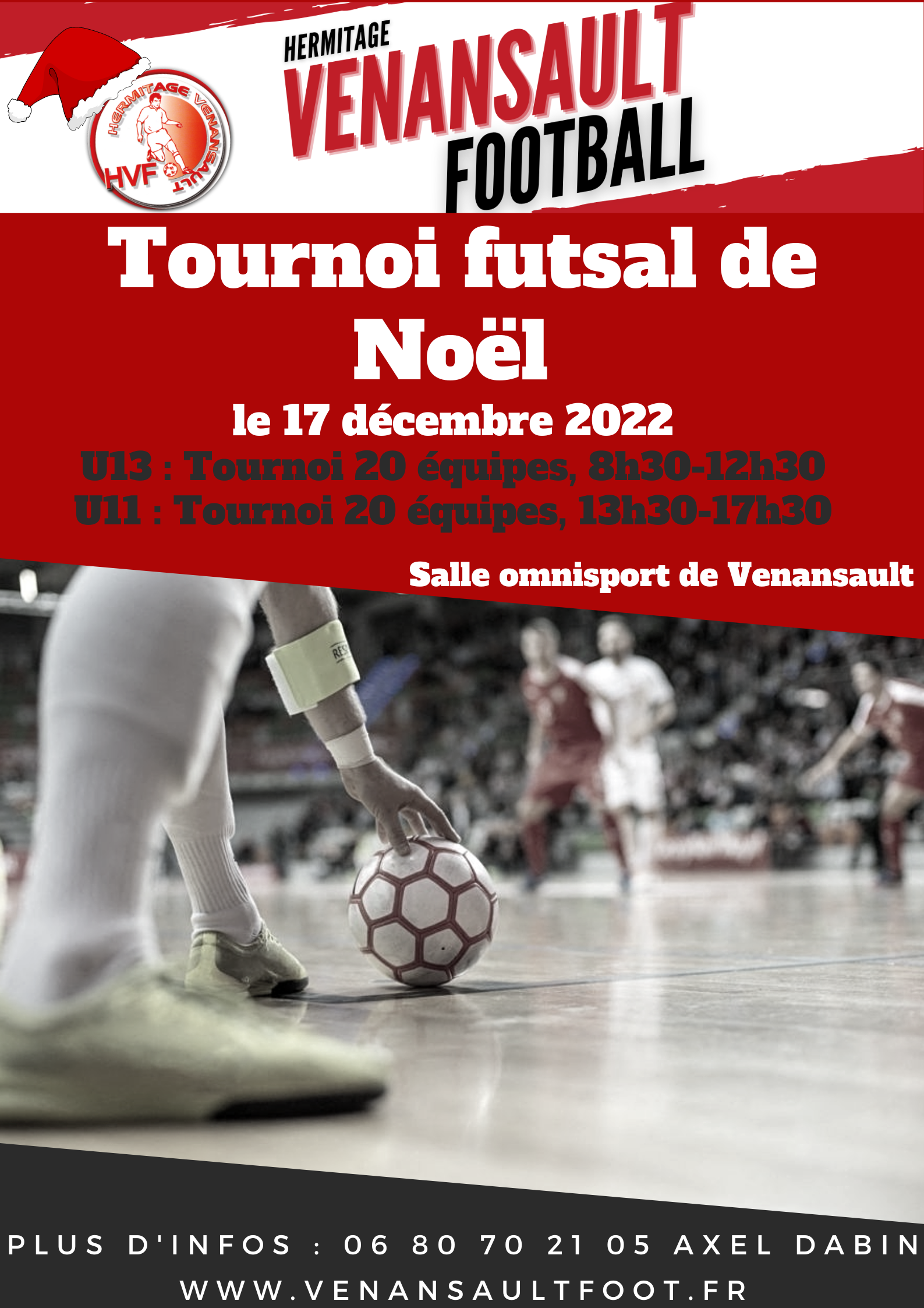 Tournoi jeunes Futsal U11U13 Hermitage Venansault Football