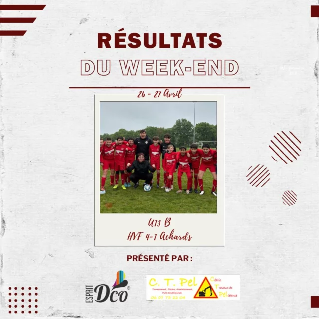 𝐑𝐞́𝐬𝐮𝐥𝐭𝐚𝐭𝐬 𝐝𝐮 𝐰𝐞𝐞𝐤-𝐞𝐧𝐝  Voici les résultats de nos rouges et blancs !